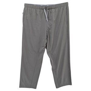 Free Fly Breeze Pants Mens Grey Drawstring Zip Pocket Lightweight Stretch Sz XXL